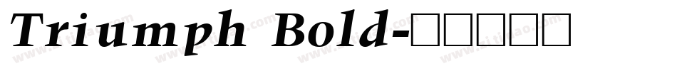 Triumph Bold字体转换